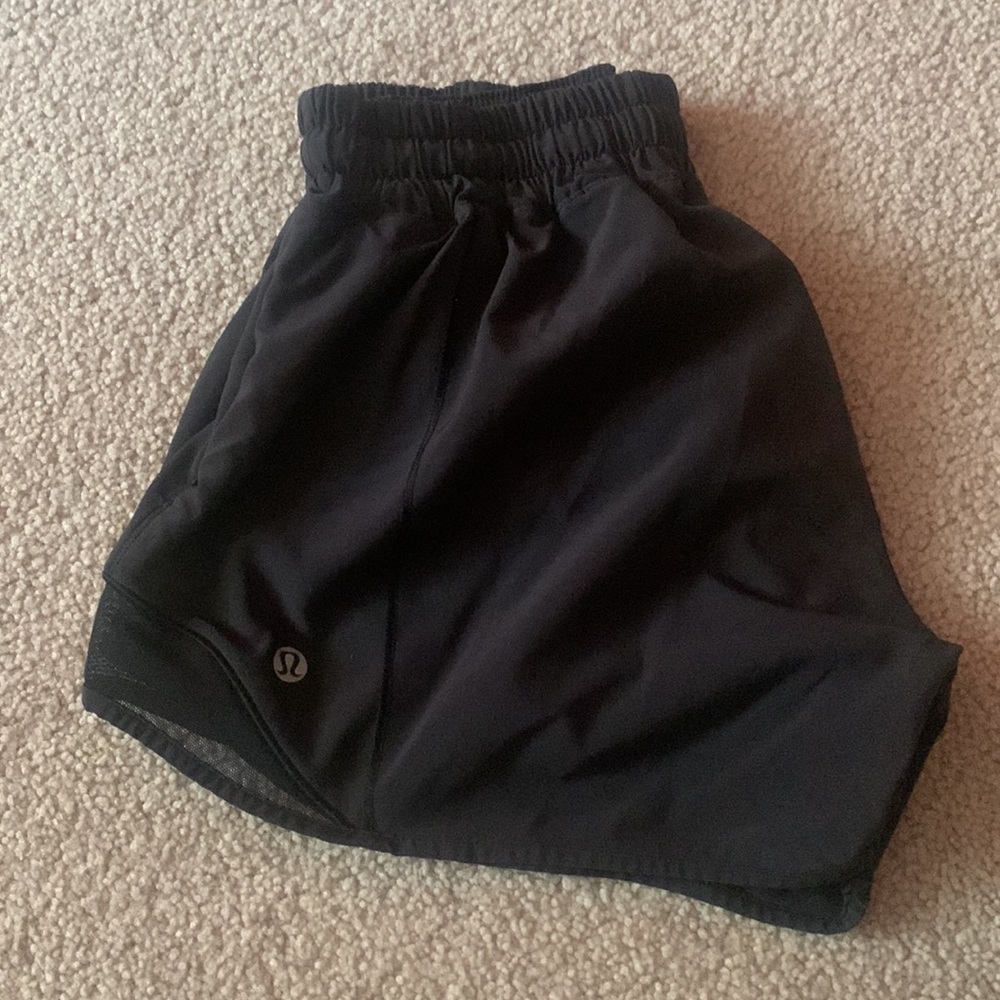 Lulu lemon black shorts. Tag ripped out. Size 4.
